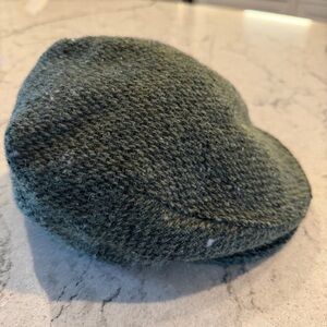Mizen head Green 100% Wool Tweed Flat Cap 56 S 6 7/8 vintage
